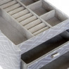 Caja-Joyero DKD Home Decor Con tela Flocado Boho (15 x 15 x 12 cm)