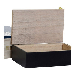 Juego de Cajas Decorativas DKD Home Decor Madera MDF (2 pcs) (17 x 12 x 6 cm)