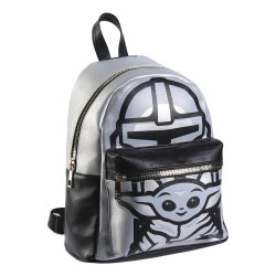 Mochila Casual The Mandalorian Plateado (22 x 27 x 12,5 cm)