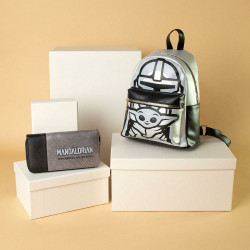 Mochila Casual The Mandalorian Plateado (22 x 27 x 12,5 cm)