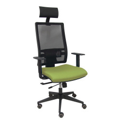 Cadeira de escritório com apoio para a cabeça P&C Horna Traslack bali Verde Claro