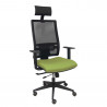 Office Chair with Headrest P&C Horna Traslack bali Light Green