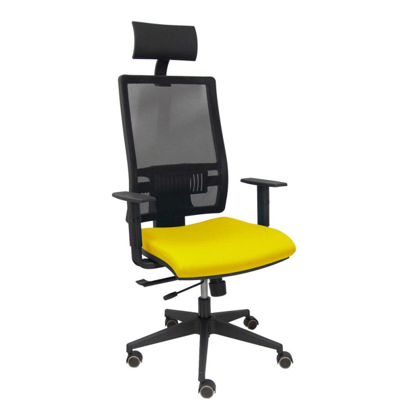 Chaise de Bureau avec Appui-tête P&C Horna Traslack bali Jaune