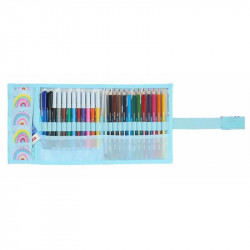 Double Pencil Case Glow Lab Rainbow (27 Pieces)