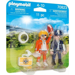 Playset Playmobil Duo Pack Doctor Police Officer 70823 (11 pcs)