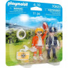 Playset Playmobil Duo Pack Doctor Policía 70823 (11 pcs)