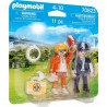 Playset Playmobil Duo Pack Doctor Polícia 70823 (11 pcs)