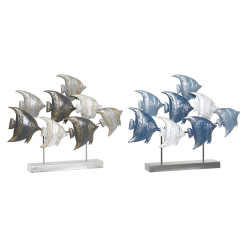 Statua Decorativa DKD Home Decor Metallo (2 pcs) (56 x 11 x 46 cm)