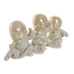 Figura Decorativa DKD Home Decor Resina Oriental Monje (3 pcs)