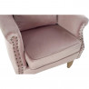 Fauteuil DKD Home Decor Rose Velours Bois d'hévéa (73 x 75 x 87 cm)