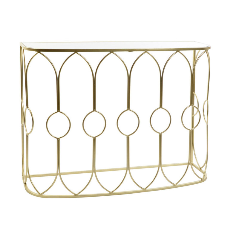 Consola DKD Home Decor Espelho Dourado Metal (106 x 33 x 81 cm)