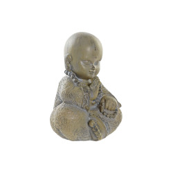 Figura Decorativa DKD Home Decor Resina Cinzento claro Monge (11 x 8.5 x 15.5 cm)