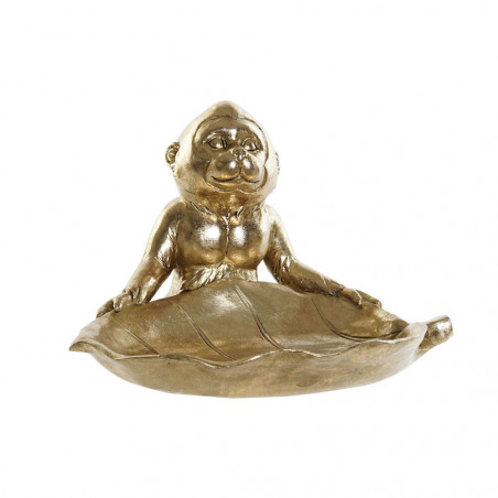 Figura Decorativa DKD Home Decor Dourado Resina Macaco (23 x 20.4 x 14.8 cm)