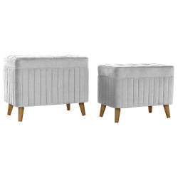 Barhocker DKD Home Decor Grau (68 x 42 x 55.5 cm) (61 x 36 x 48.5 cm) (2 pcs)