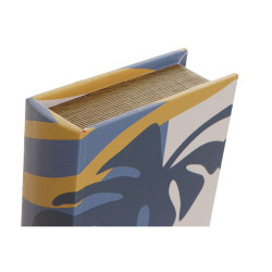Decorative box DKD Home Decor Canvas Tropical MDF Wood (21 x 7 x 30.5 cm) (3 pcs) (2 pcs)