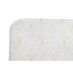 Alfombra DKD Home Decor Blanco Poliéster Dorado (60 x 60 x 40 cm)