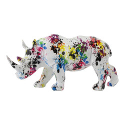 Decorative Figure DKD Home Decor Resin Rhinoceros (33.5 x 14.5 x 17.5 cm)