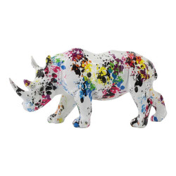 Deko-Figur DKD Home Decor Harz Nashorn (33.5 x 14.5 x 17.5 cm)