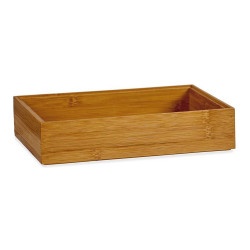 Organizador para Gavetas Castanho Empilhável Bambu (15 x 5 x 23 cm)