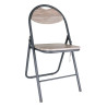 Folding Chair Confortime Wood Metal Dark Grey (44 x 4 x 80 cm)