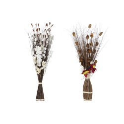 Branche DKD Home Decor Fleurs Fibres de coco (2 pcs) (40 x 40 x 100 cm)