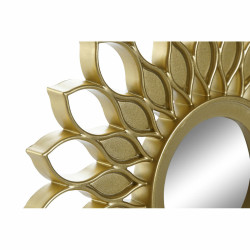 Jogo de Espelhos DKD Home Decor De parede Champanhe Cristal Polipropileno Dourado (2 pcs) (35 x 2 x 35 cm)