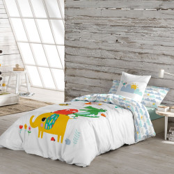 Funda Nórdica Lemon Ribbon Tower Reversible (180 x 220 cm) (Cama de 105/110)