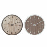 Wall Clock DKD Home Decor Brown MDF Wood (50 x 3.5 x 50 cm) (2 pcs)