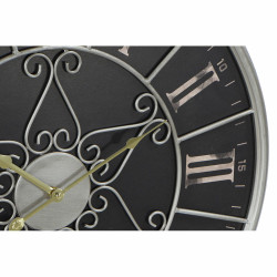 Orologio da Parete DKD Home Decor Nero Bianco Ferro Legno MDF (60 x 4.5 x 60 cm) (2 pcs)