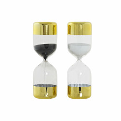 Relógio de Areia DKD Home Decor Dourado Cristal (6.5 x 6.5 x 20.5 cm) (2 pcs)