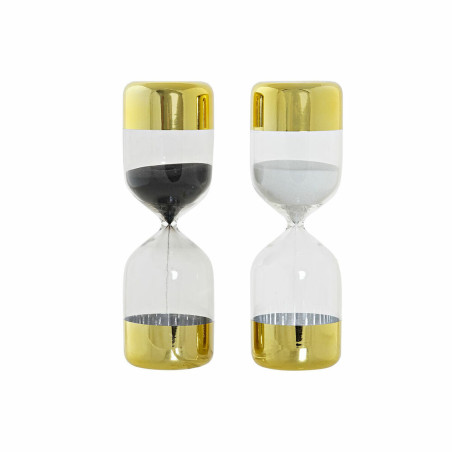 Hourglass DKD Home Decor Golden Crystal (6.5 x 6.5 x 20.5 cm) (2 pcs)