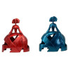 Figurine Décorative DKD Home Decor Rouge Bleu Résine (24 x 15 x 29 cm) (2 pcs)