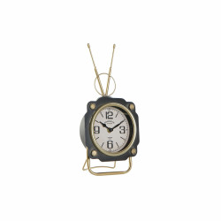 Horloge de table DKD Home Decor Verre Noir Doré Fer (15.5 x 8.5 x 32 cm)