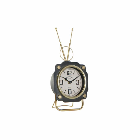 Table clock DKD Home Decor Crystal Black Golden Iron (15.5 x 8.5 x 32 cm)