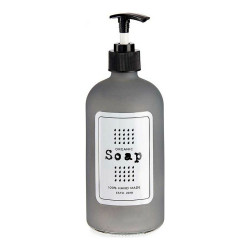 Soap Dispenser Grey Glass polypropylene (8 x 19 x 8 cm)