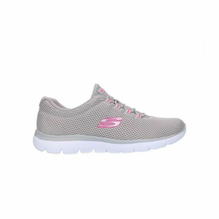 Sports Trainers for Women Skechers Mesh Bungee Slip-On Beige