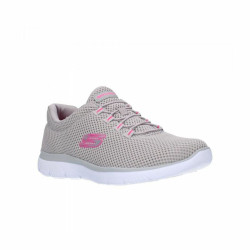 Chaussures de sport pour femme Skechers Mesh Bungee Slip-On Beige