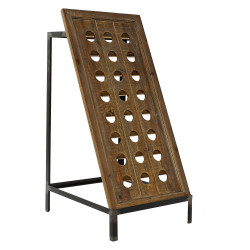 Botellero DKD Home Decor Marrón Madera Metal (43 x 50 x 90 cm)