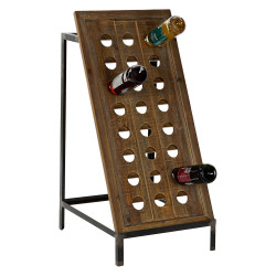 Bottle rack DKD Home Decor Brown Wood Metal (43 x 50 x 90 cm)