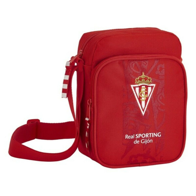 Saco de Ombro Real Sporting de Gijón Vermelho (16 x 22 x 6 cm)