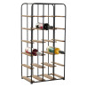 Bottle rack DKD Home Decor Brown Black Metal MDF Wood (40 x 25 x 81 cm)