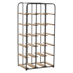 Bottle rack DKD Home Decor Brown Black Metal MDF Wood (40 x 25 x 81 cm)