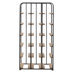 Bottle rack DKD Home Decor Brown Black Metal MDF Wood (40 x 25 x 81 cm)