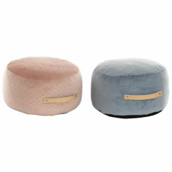 Pouf DKD Home Decor Polyester Mousse (40 x 40 x 25 cm) (2 pcs)