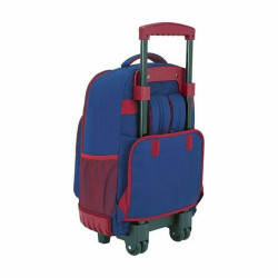 Mochila Escolar com Rodas Compact Levante U.D. 611820818 Azul Vermelho Carmim (32 x 45 x 21 cm)