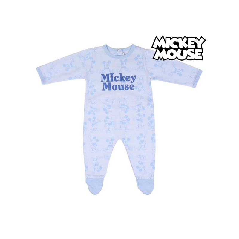 Barboteuse à Manches Longues  pour Bébé Mickey Mouse Bleu