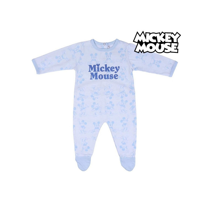 Tutina a Maniche Lunghe per Bambini Mickey Mouse Azzurro