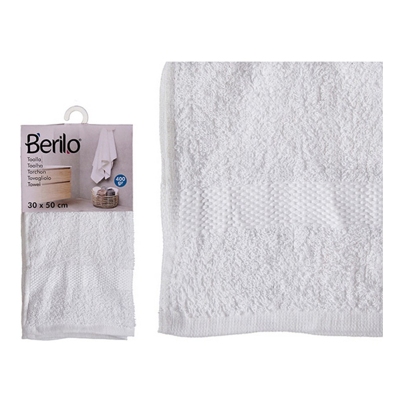 Telo da bagno Poliestere Cotone Bianco