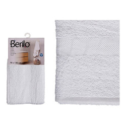 Serviette de toilette Polyester Coton Blanc