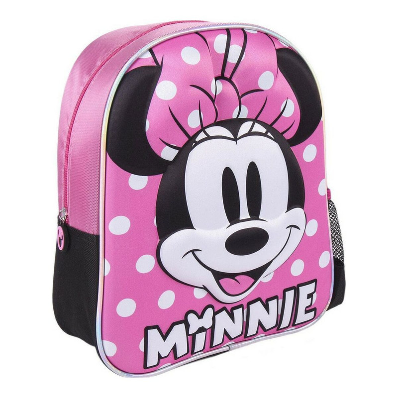 3D School Bag Minnie Mouse Pink (25 x 31 x 10 cm)